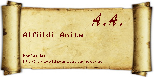 Alföldi Anita névjegykártya